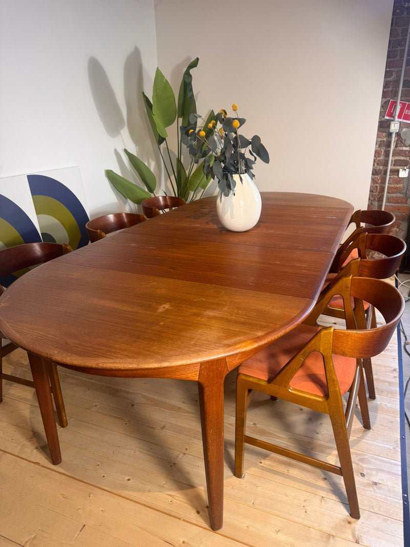 Tavolo rotondo Model 62 Henry Kjærnulf in teak, 1958