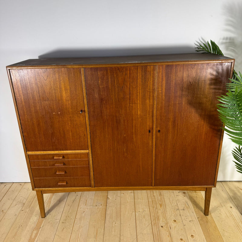 Sideboard Alto Mid-Century Modern in Teak – Design Scandinavo Anni ’60