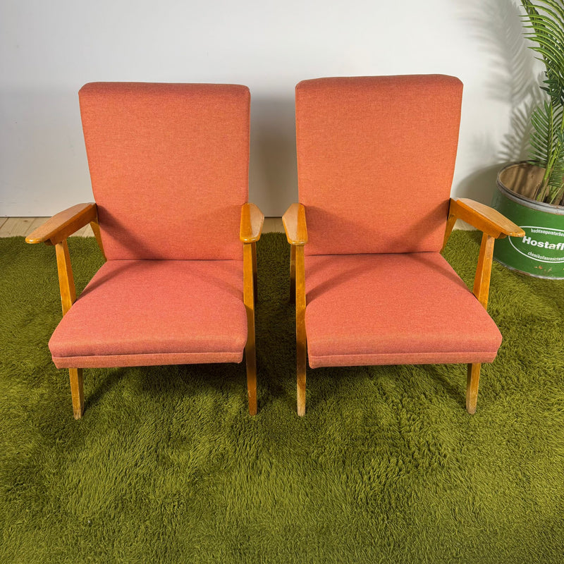 Coppia di Poltroncine Vintage Mid-Century – Design Scandinavo Anni ’50–’60