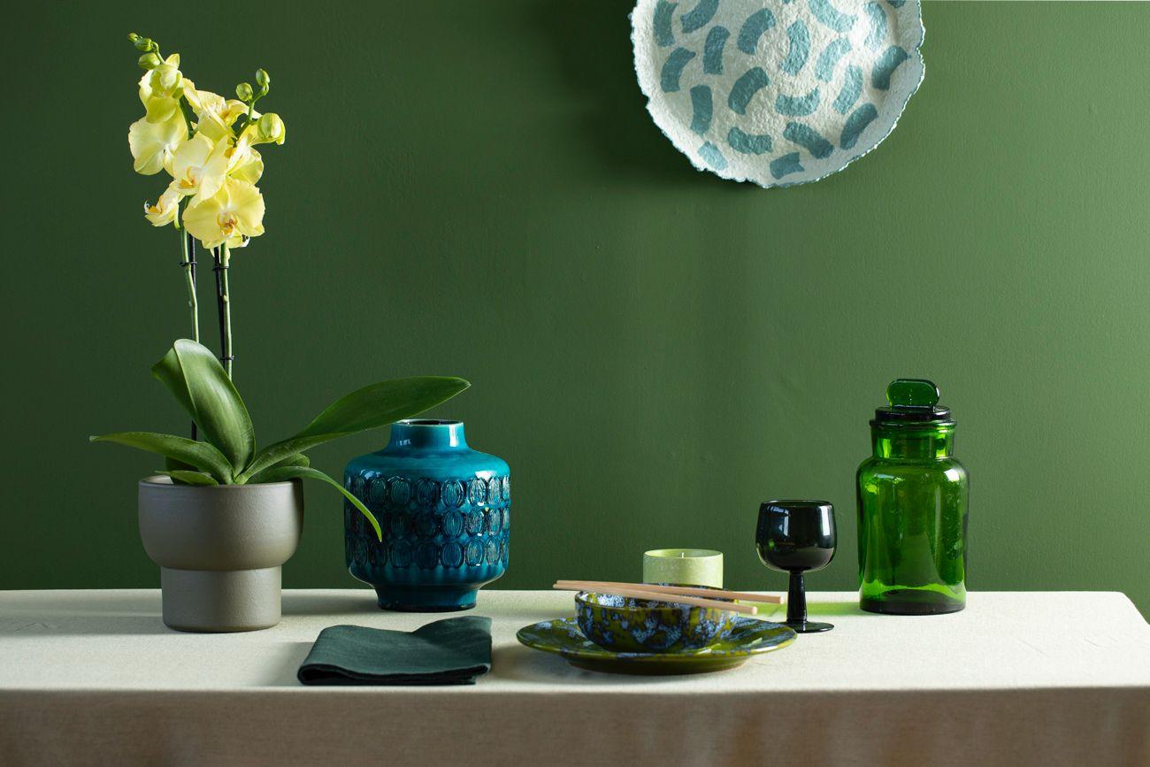Vaso in ceramica turchese, 1970