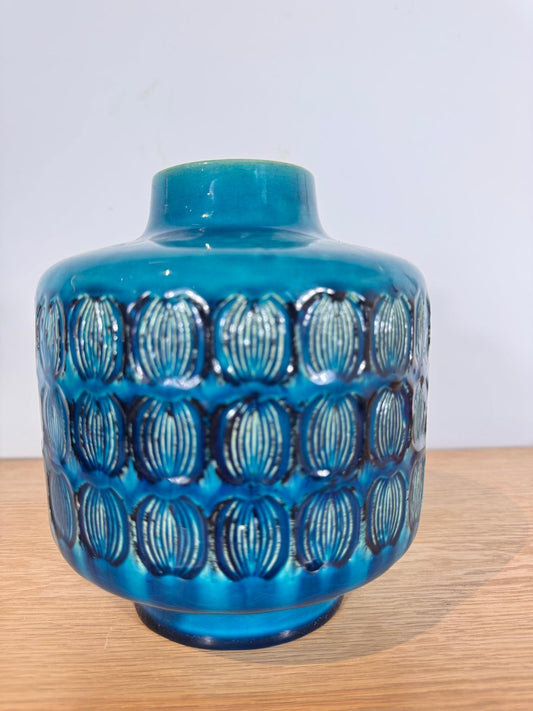 Vaso in ceramica turchese, 1970