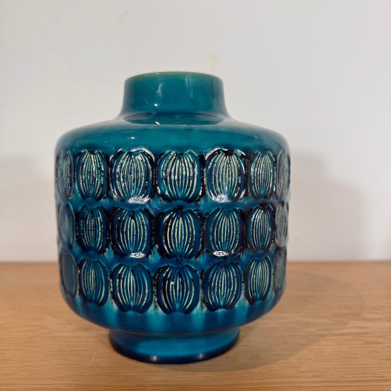 Vaso in ceramica turchese, 1970