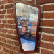 Shaped mirror with teak frame, 1960s