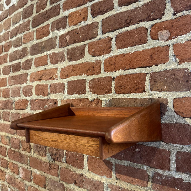 Mensola in teak con cassetto, Danimarca 1960