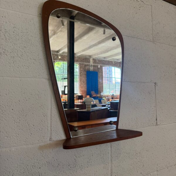 arredo ingresso design nordico specchio teak originale