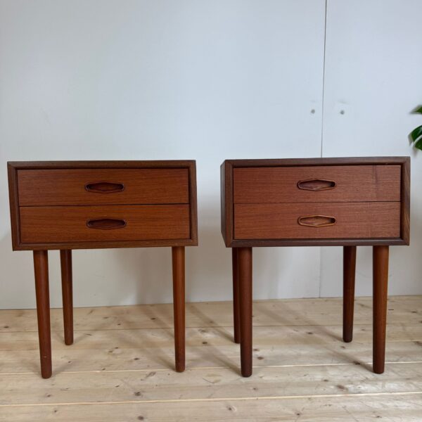 Coppia di comodini in teak, Danimarca 1960