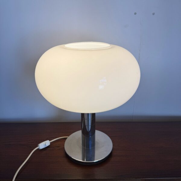 base metallo cromato lampada am as sirrah vintage