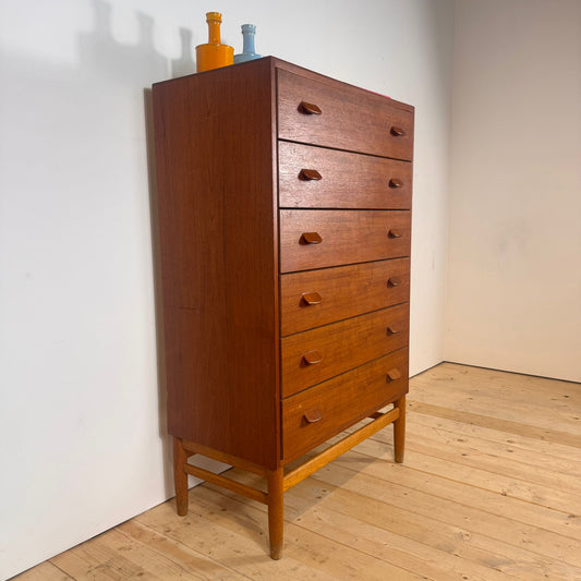Cassettiera in teak di Poul M. Volther per FDB Møbler, anni ’60