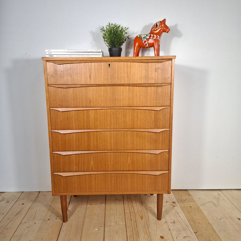 Cassettiera Danese in Teak a Sei Cassetti – Design Scandinavo Mid-Century, Anni ’60