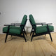Coppia di Poltrone Danesi Anni ’60 – Sedute Mid-Century in Teak e Tessuto