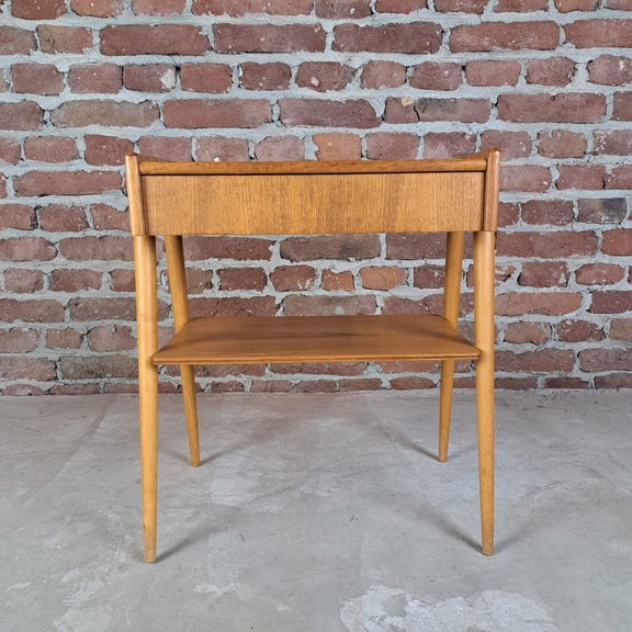 comodino con cassetto teak vintage danimarca 1961
