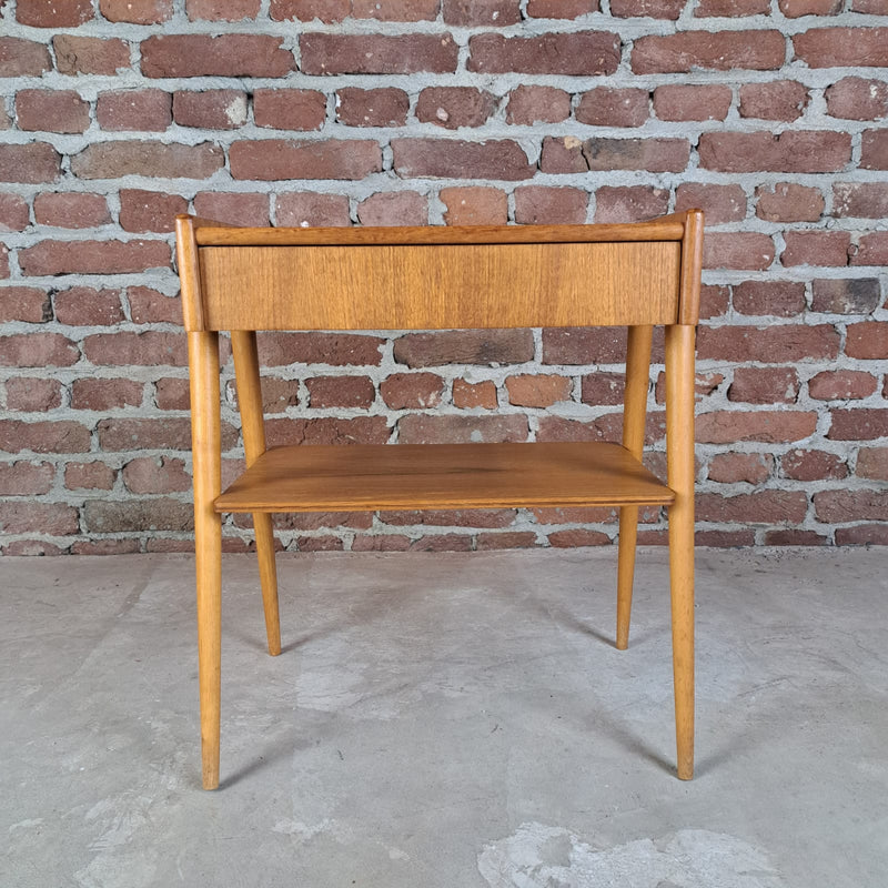 comodino con cassetto teak vintage danimarca 1961
