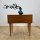 Comodino danese in teak con due cassetti, 1960