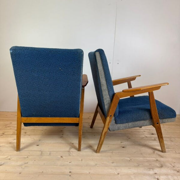 coppia poltrone scandinave tessuto vintage stov