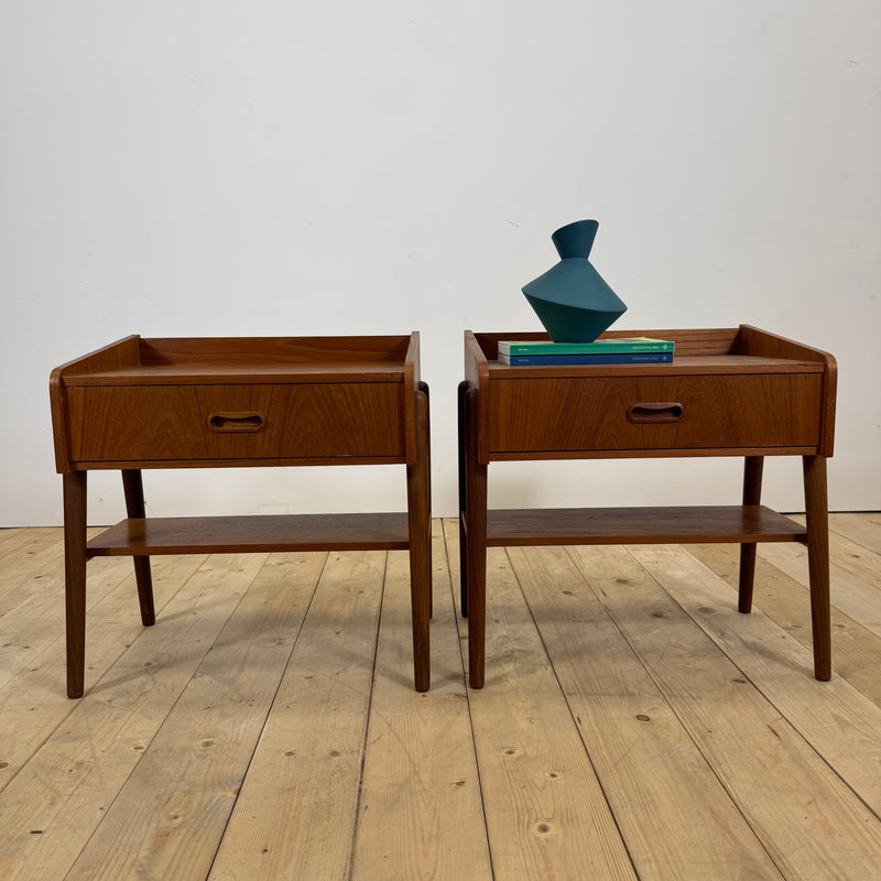 Coppia di comodini in teak danesi, anni ’60