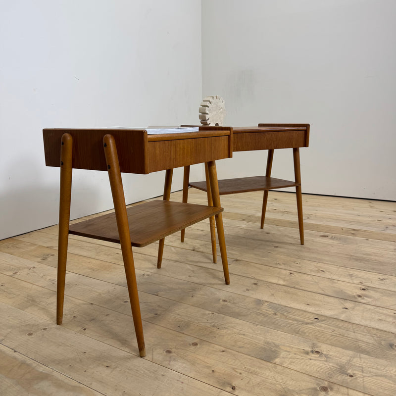 Coppia di comodini in teak AB Carlström, 1960
