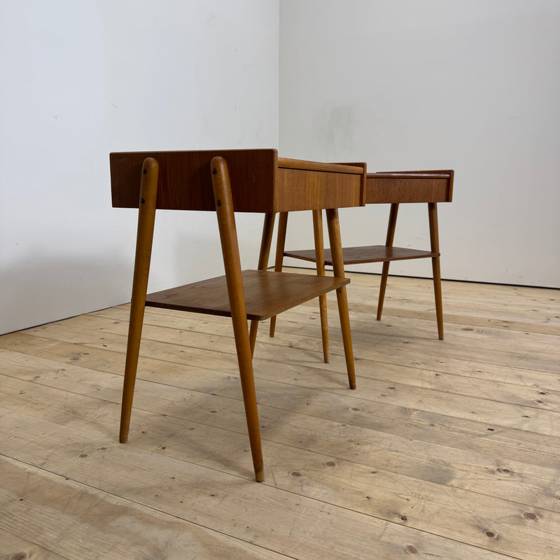 Coppia di comodini in teak AB Carlström, 1960