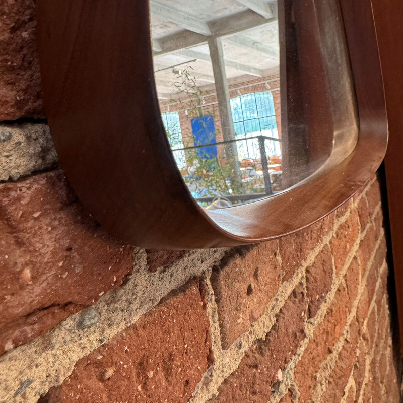 cornice teak massiccio specchio vintage stov