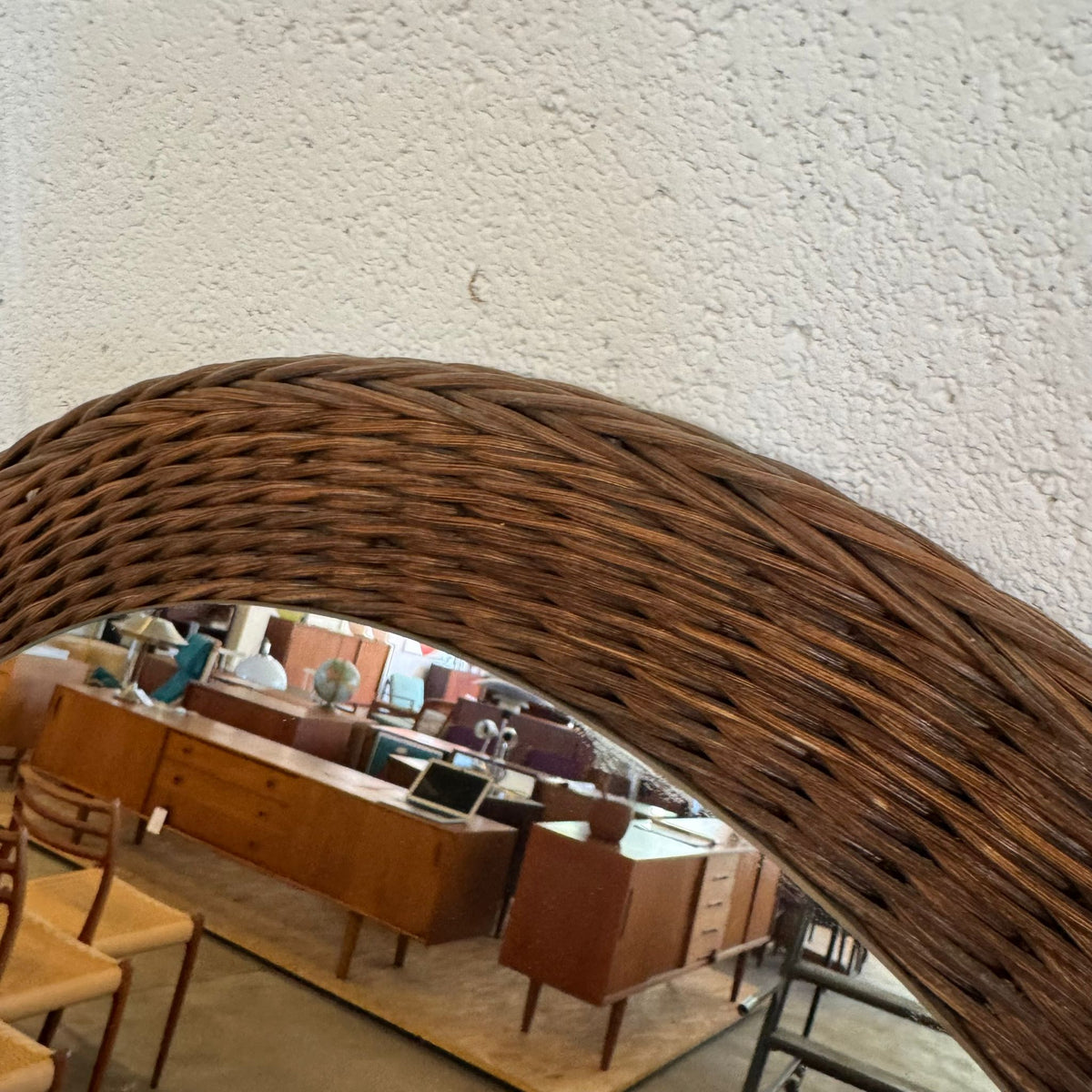 dettaglio intreccio vimini specchio design stov