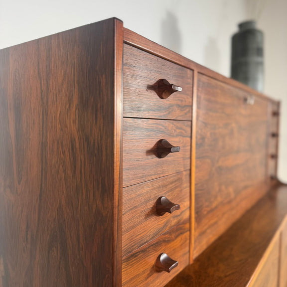 dettaglio legno palissandro secrétaire mid century