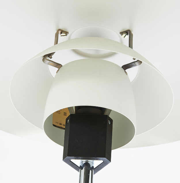 dettaglio schermi alluminio lampada louis poulsen ph 4 3