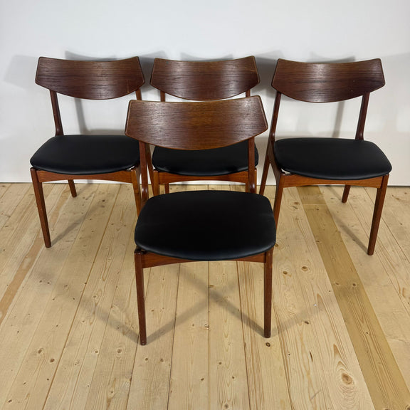 dettaglio schienale curvo sedia teak anni 60