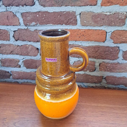 dettaglio smalto vaso terracotta scheurich anni 70