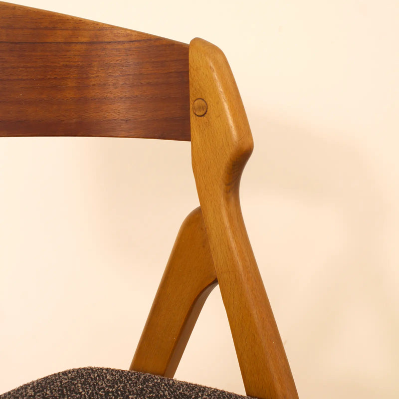 Set of 4 model 1255 chairs by Kjaernulf, 1960s