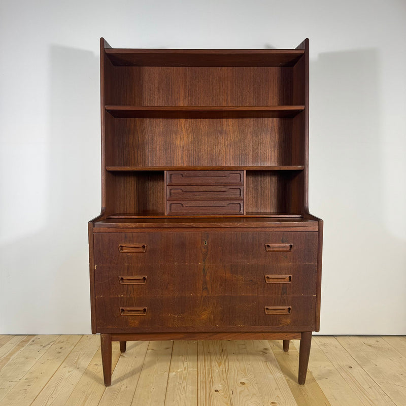 Libreria in Teak con Scrittoio Estraibile – Design Scandinavo Vintage