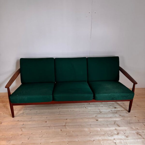 divano vintage tre posti teak danimarca 1960