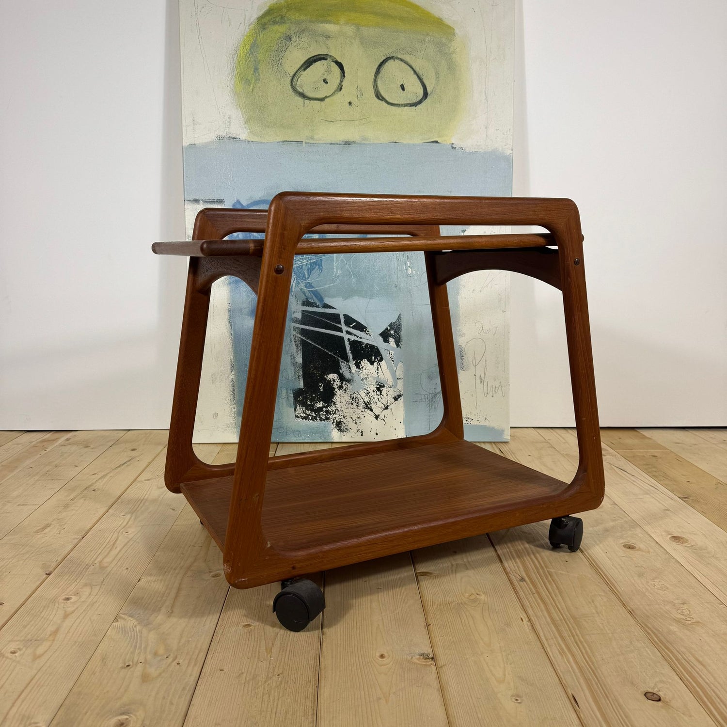 Serving Trolley Mid-Century Modern in Teak – Design Scandinavo, Anni ’60