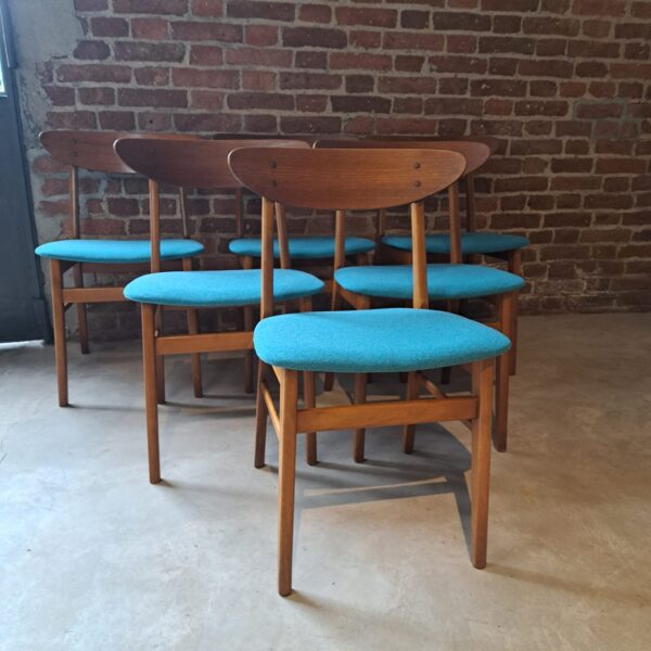 Set di sei sedie Farstrup, Danimarca 1960