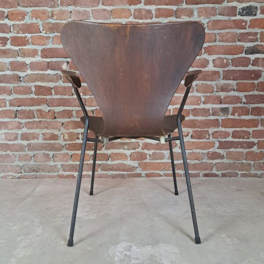 Sedia Butterfly n. 3207 in teak. Arne Jacobsen per Fritz Hansen, Danimarca 1950