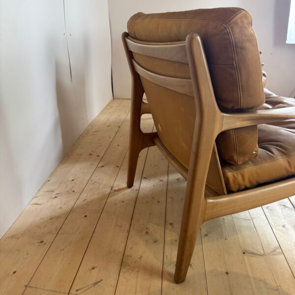 Coppia di poltrone vintage in pelle