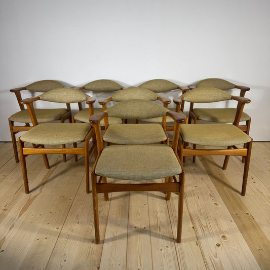 Set di 8 Sedie Erik Kirkegaard per Høng Stolefabrik – Design Scandinavo Vintage