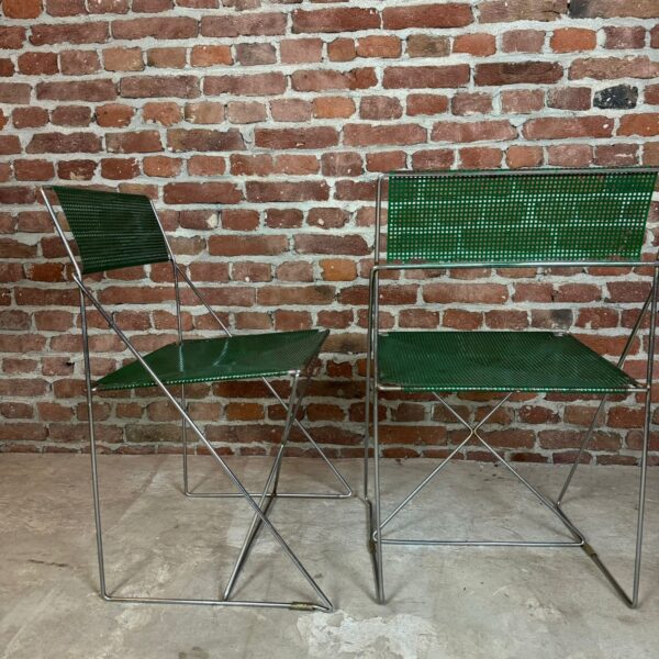 Set of four chairs “X-Line”, Niels Jørgen Haugesen for Magis, Italy, 1977