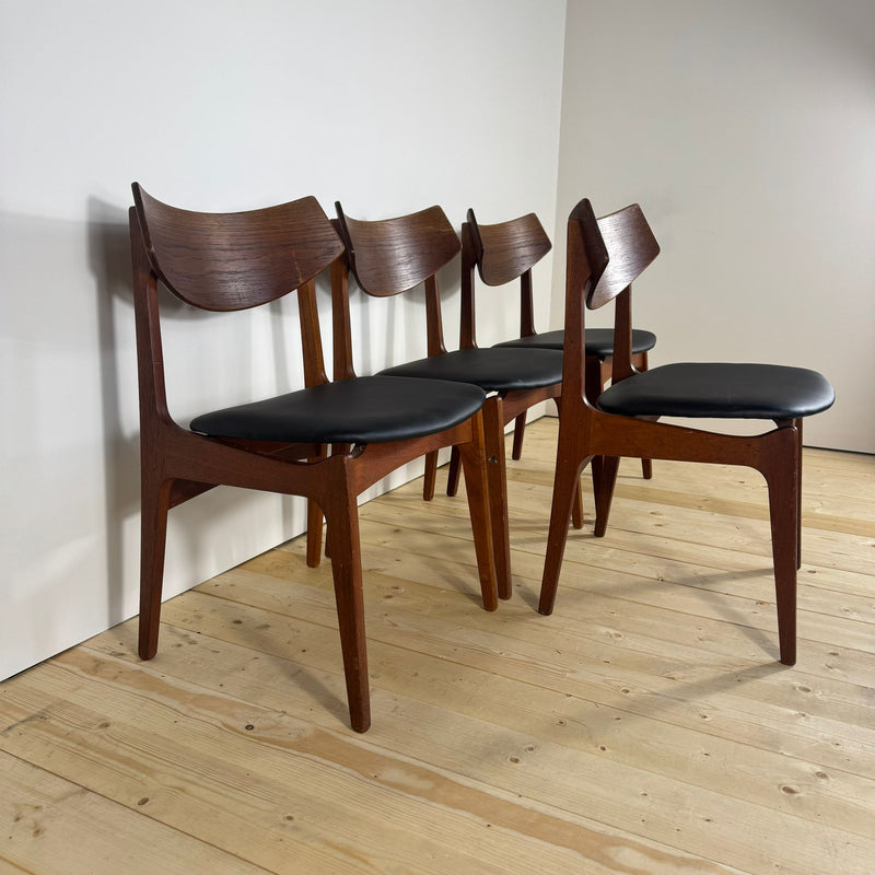 Set di 4 Sedie Vintage in Teak – Funder-Schmidt & Madsen, Design Olandese