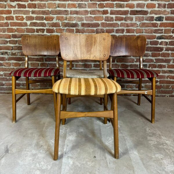 gruppo sedie mid century modern danimarca stov