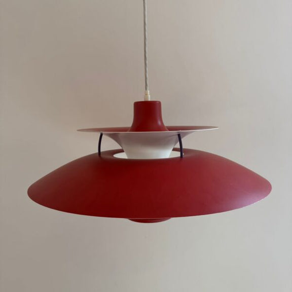 illuminazione vintage louis poulsen ph5 rossa stov