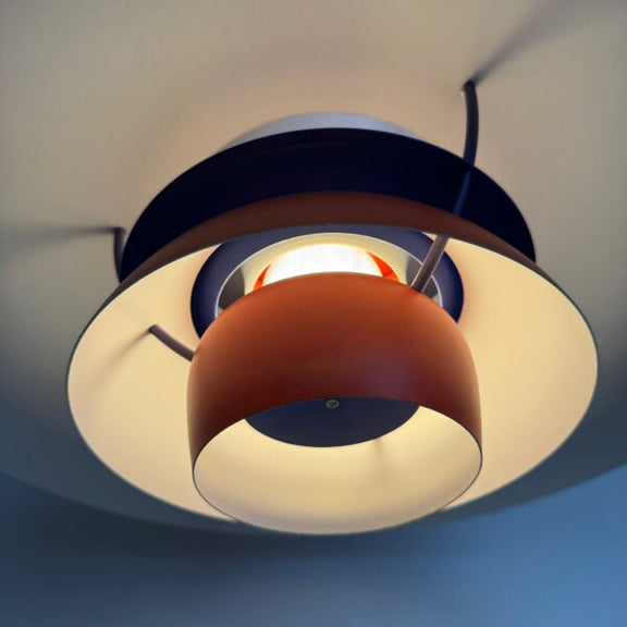 lampada design danese 1960 rossa poul henningsen