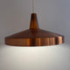 lampada sospensione rame danimarca 1960 vintage