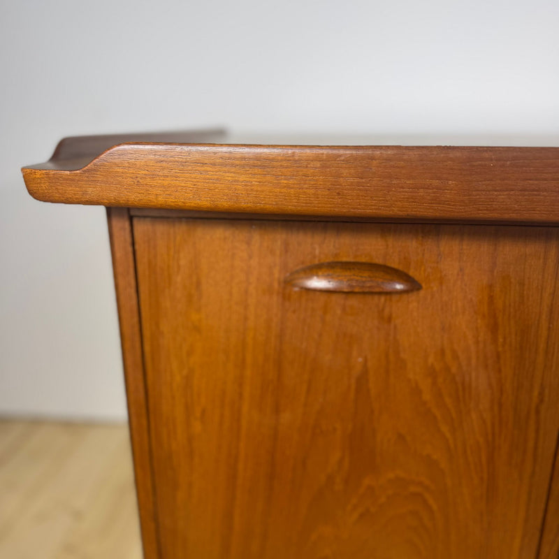 libreria integrata retro scrittoio teak design