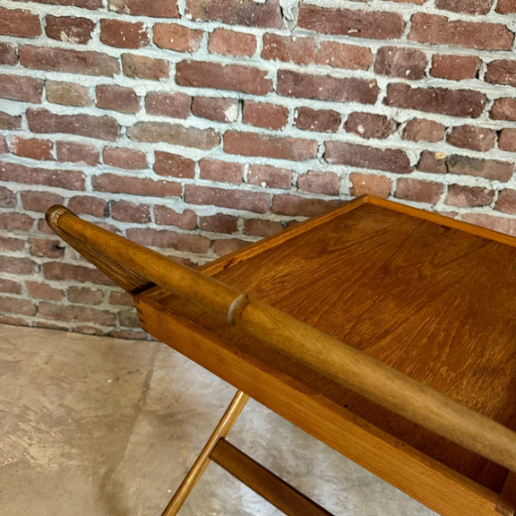 mobile bar su ruote legno teak