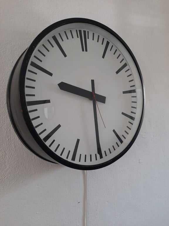 orologio industriale da muro metallo vintage