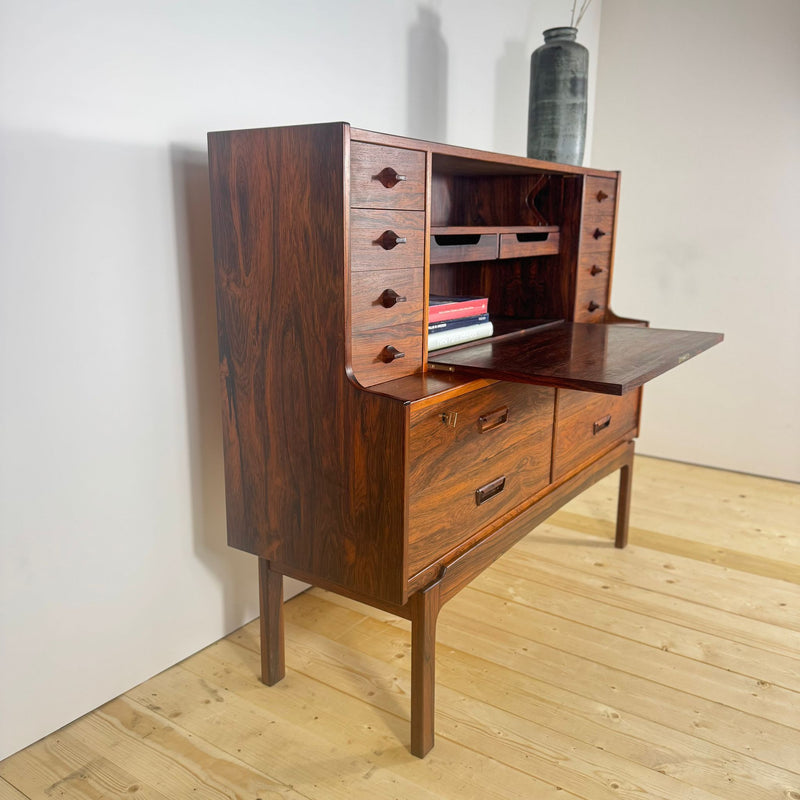 palissandro scrittoio wahl iversen interno aperto