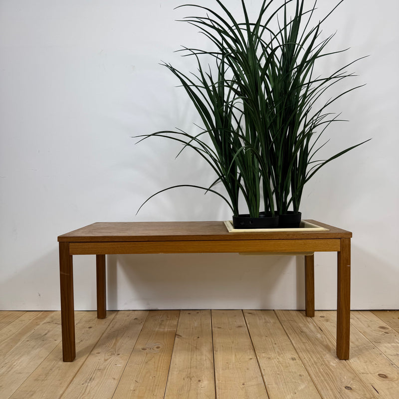Tavolino da caffè scandinavo con porta piante in teak, 1960