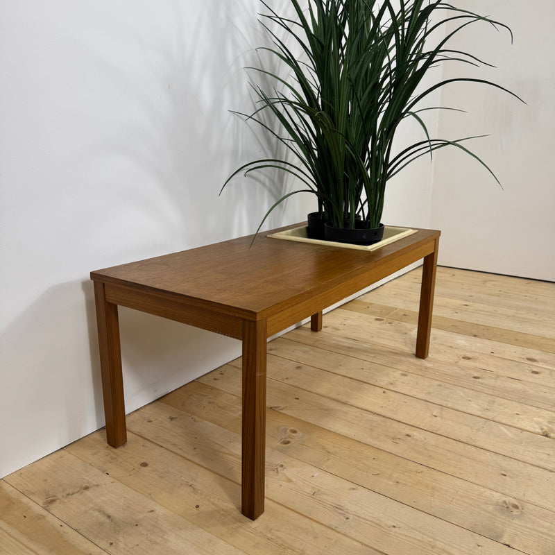 Tavolino da caffè scandinavo con porta piante in teak, 1960