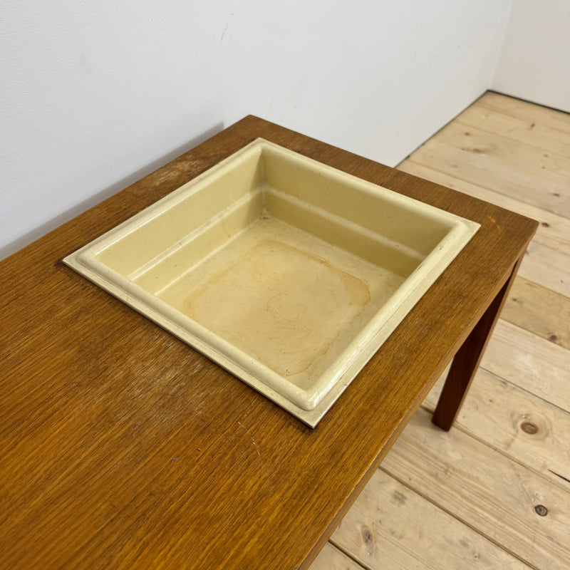 Tavolino da caffè scandinavo con porta piante in teak, 1960