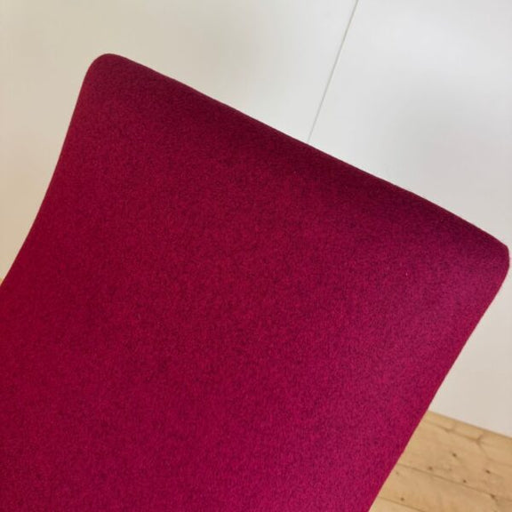 poltrona reclinabile design svedese teak fucsia