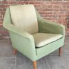 poltrona vintage danimarca 1960 stoffa verde